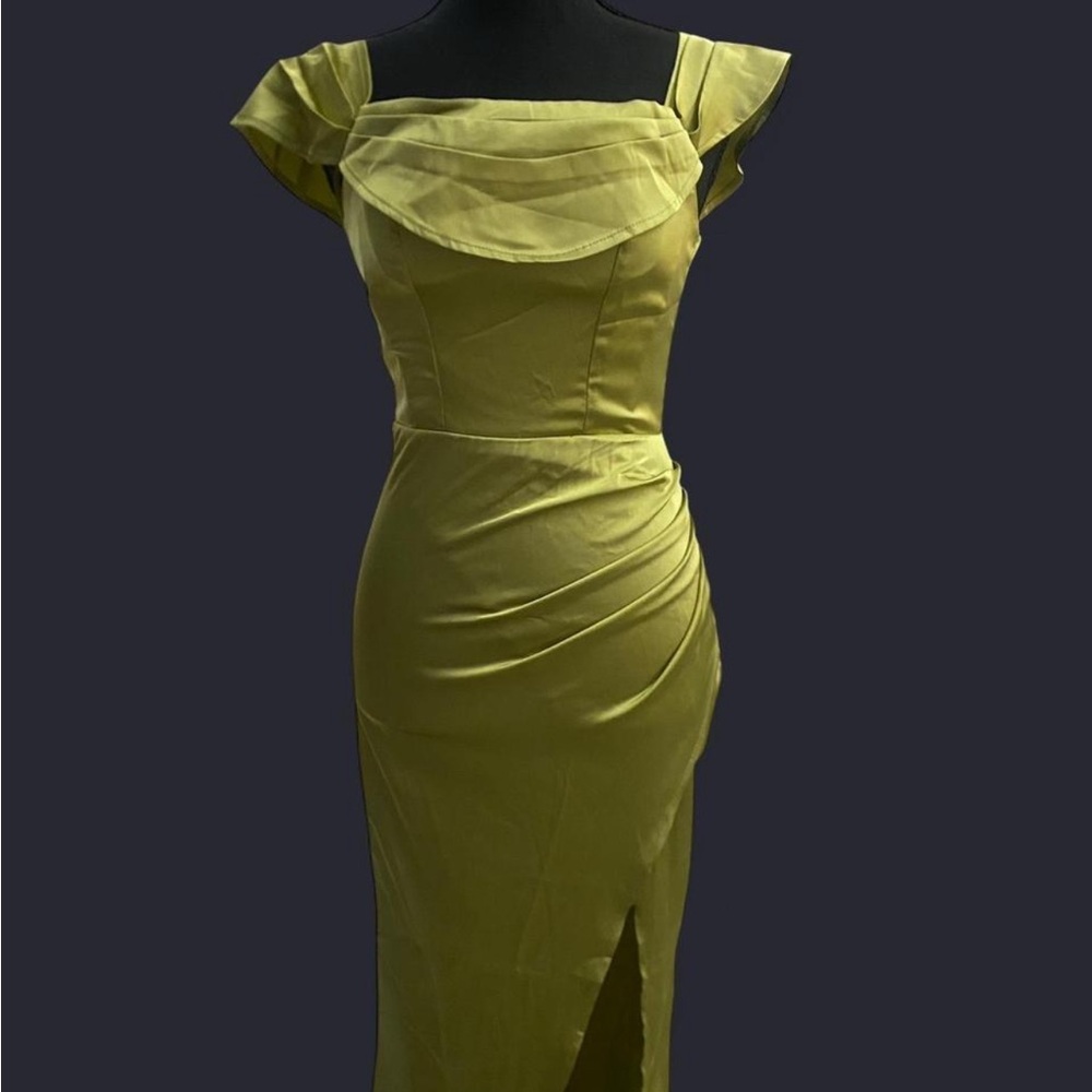 Elegant Olive Green Women's Dress
